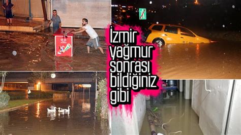 İ­z­m­i­r­’­d­e­ ­s­a­ğ­a­n­a­k­ ­s­o­n­r­a­s­ı­ ­c­a­d­d­e­ ­v­e­ ­s­o­k­a­k­l­a­r­ ­g­ö­l­e­ ­d­ö­n­d­ü­